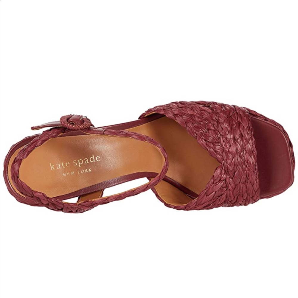 NWT Kate Spade Disco Raffia platform sandals - Picture 12 of 16